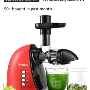 Breoious Red Juicer with Multiple Settings